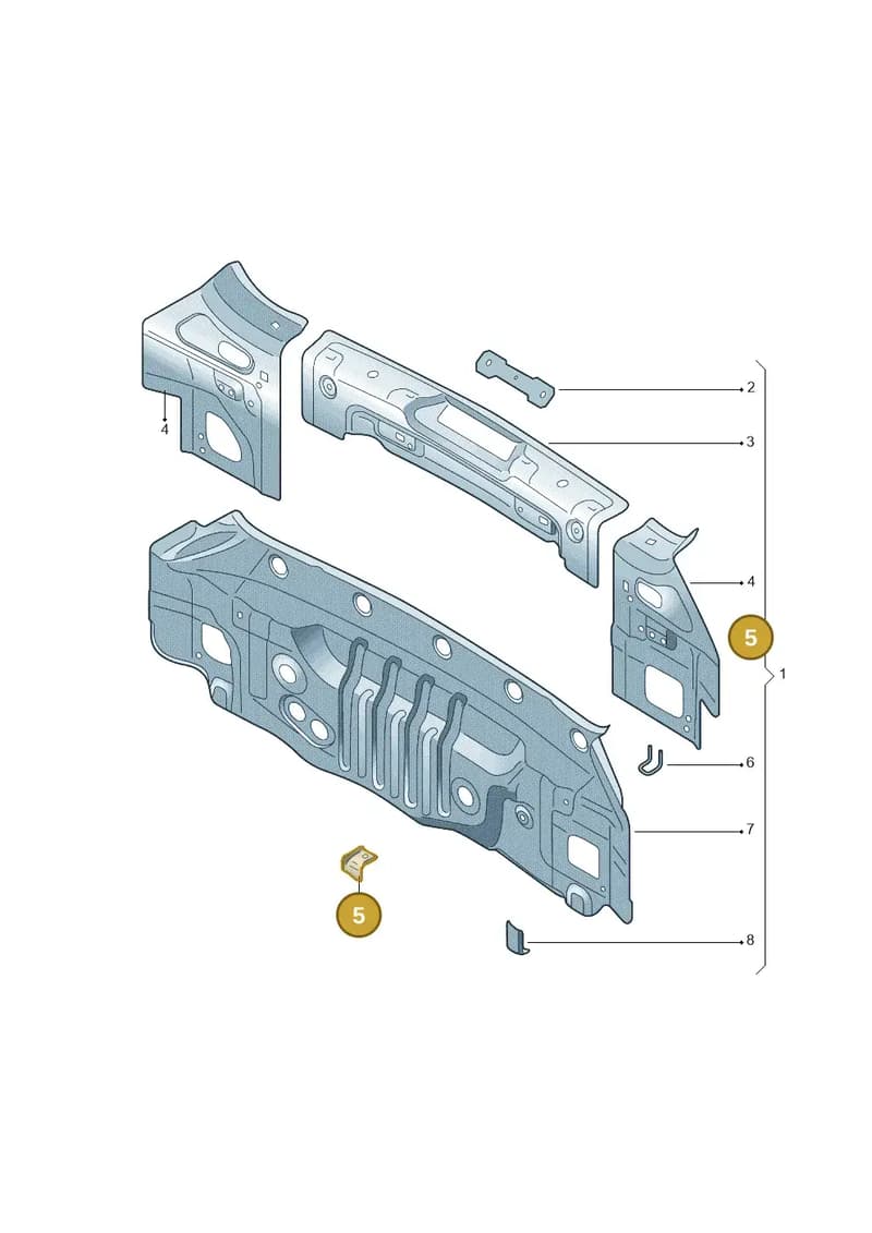 5JJ813270 — Skoda Rapid Spaceback (2014-2022) diagram 782813000, position 5