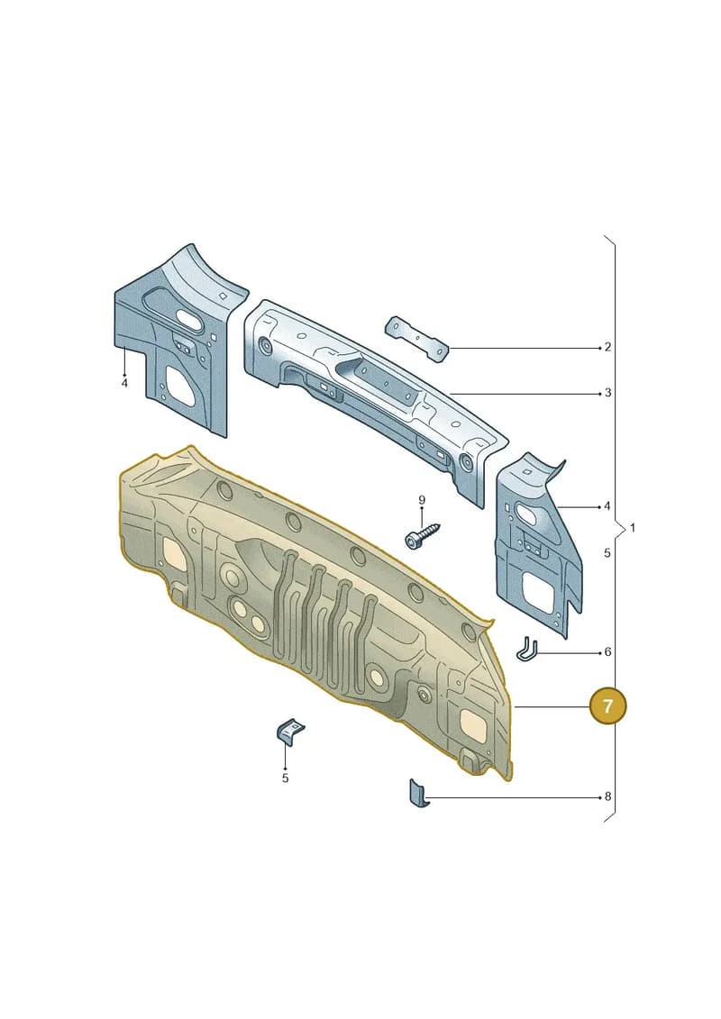 5JJ813305 — Skoda Rapid (2012-2022) diagram 740813100, position 7
