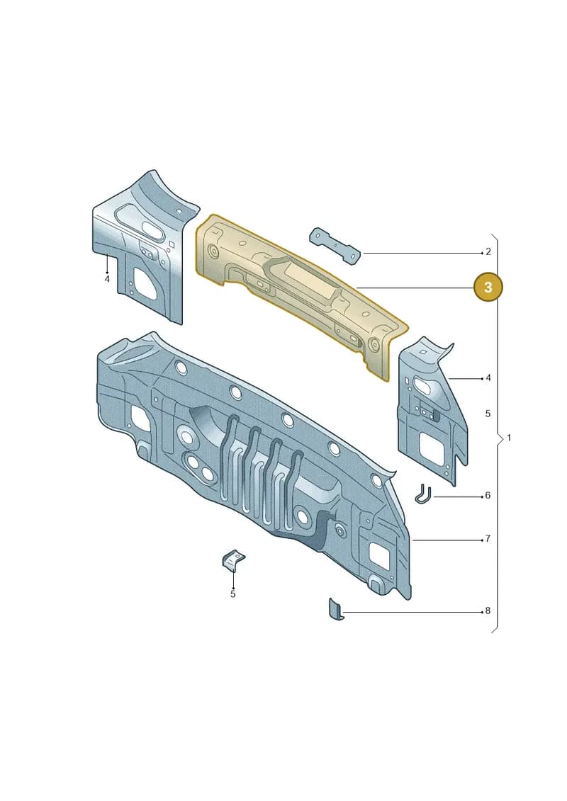 5JJ813309 — Skoda Rapid Spaceback (2014-2022) diagram 782813000, position 3