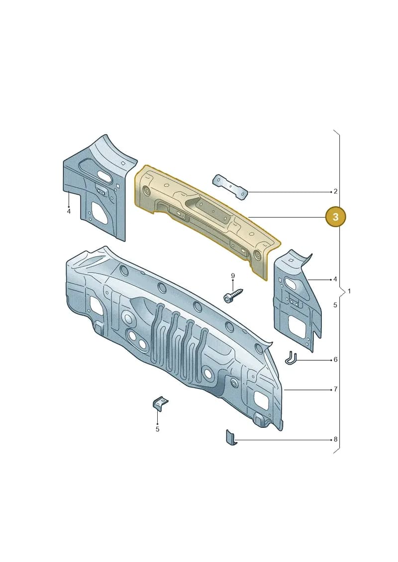 5JJ813309 — Skoda Rapid (2012-2022) diagram 740813100, position 3