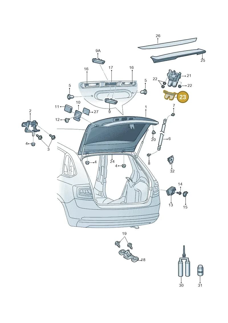 5JJ827520 — Skoda Rapid (2012-2022) diagram 740827000, position 23