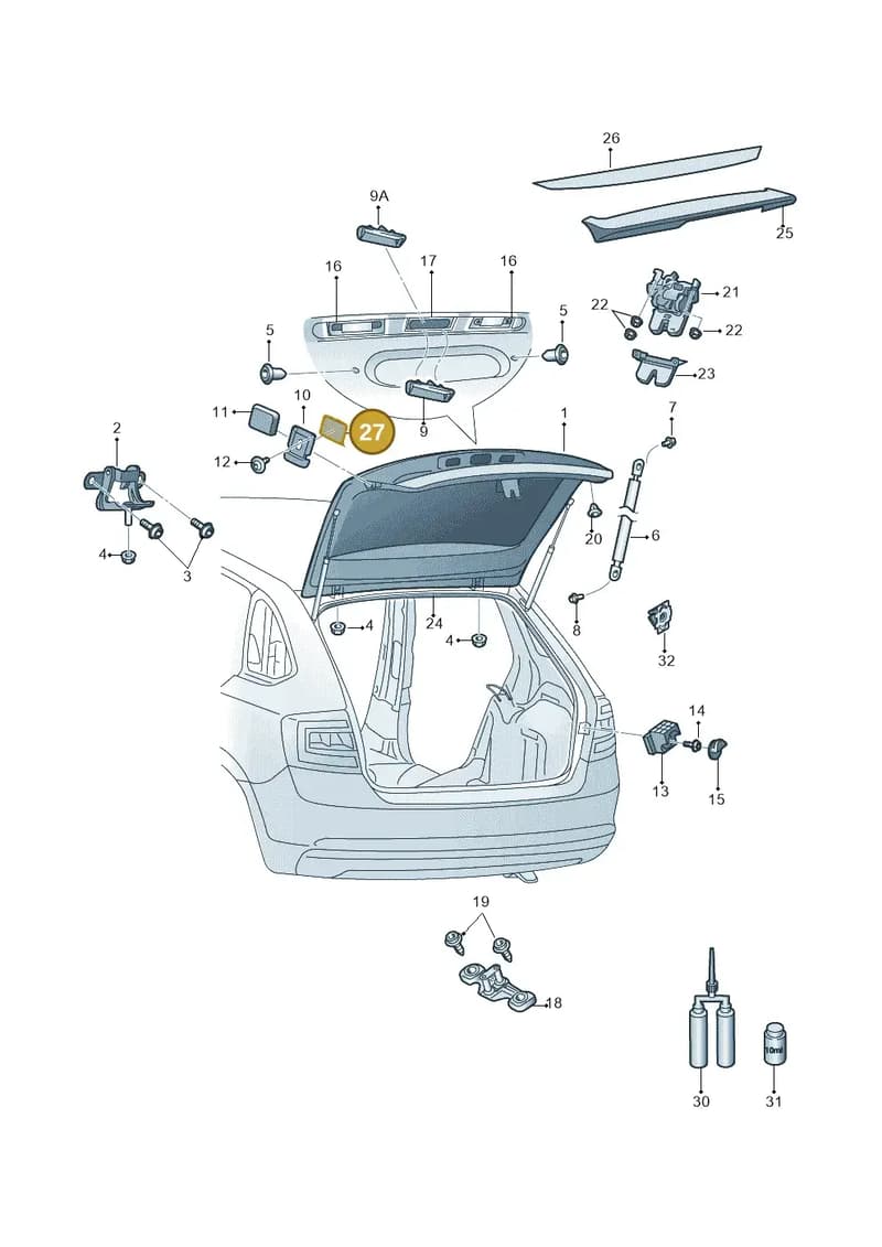 5JJ8275639B9 — Skoda Rapid (2012-2022) diagram 740827000, position 27