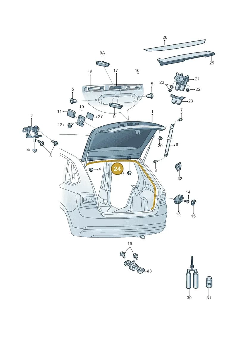 5JJ827705G — Skoda Rapid (2012-2022) diagram 740827000, position 24
