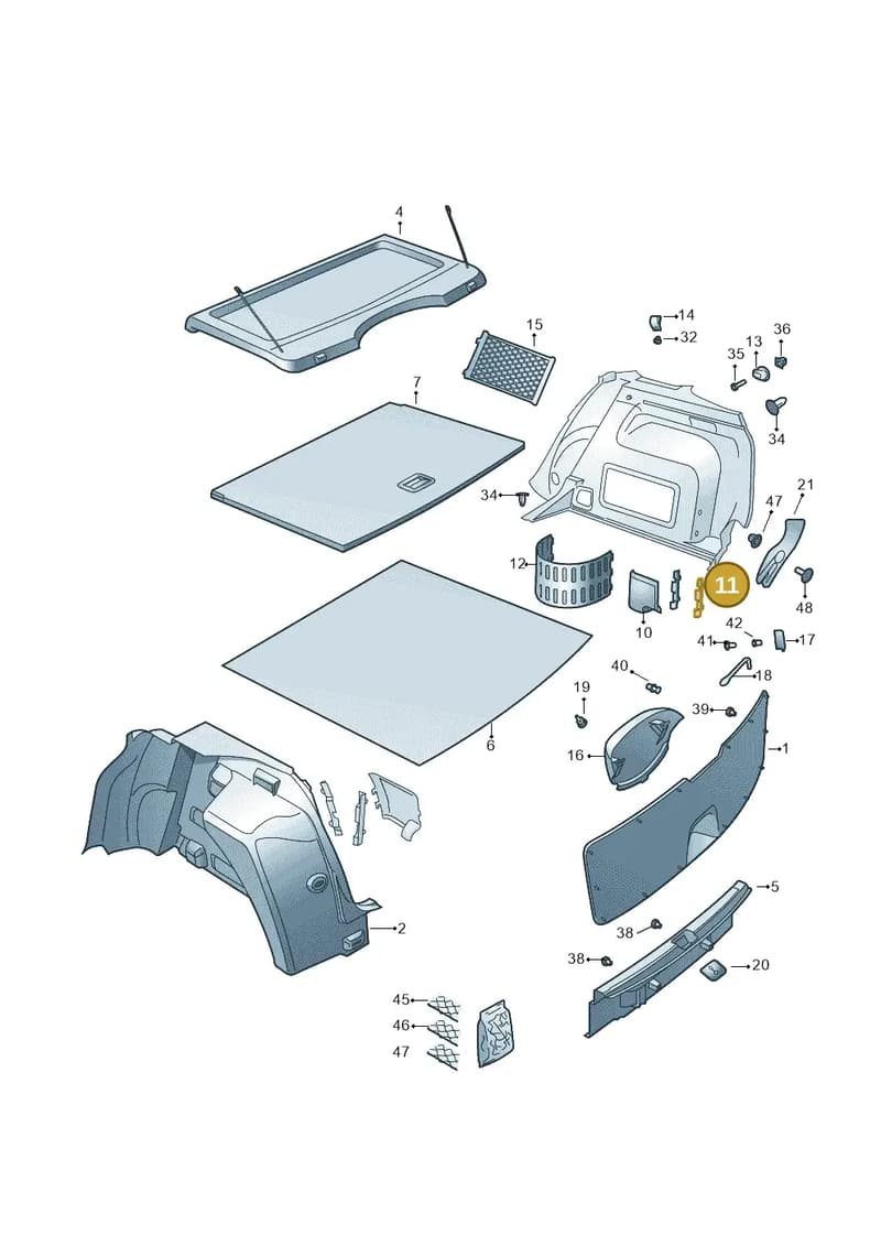5JJ861343B9B9 — Skoda Rapid (2012-2022) diagram 740867850, position 11