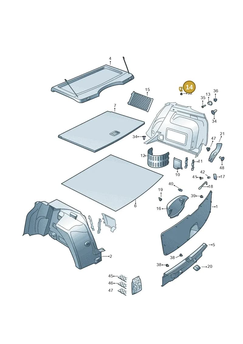 5JJ862378A9B9 — Skoda Rapid (2012-2022) diagram 740867850, position 14