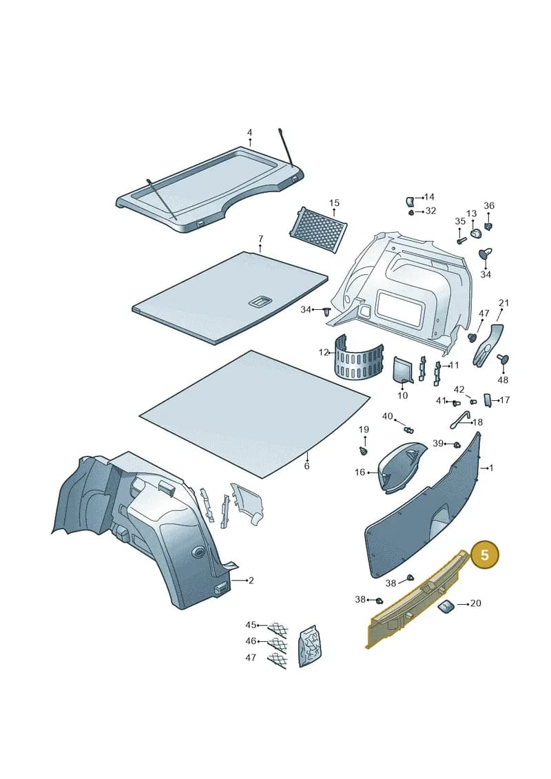 5JJ8634599B9 — Skoda Rapid (2012-2022) diagram 740867850, position 5