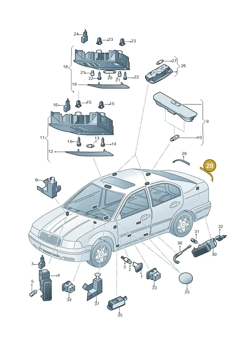 5JJ945105 — Skoda Rapid (2012-2022) diagram 740947000, position 28