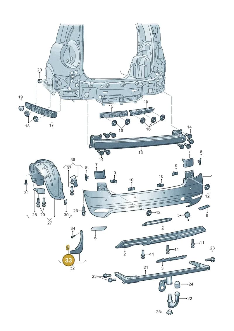 5L0821841 — Skoda Yeti (2013-2017) diagram 779807500, position 33