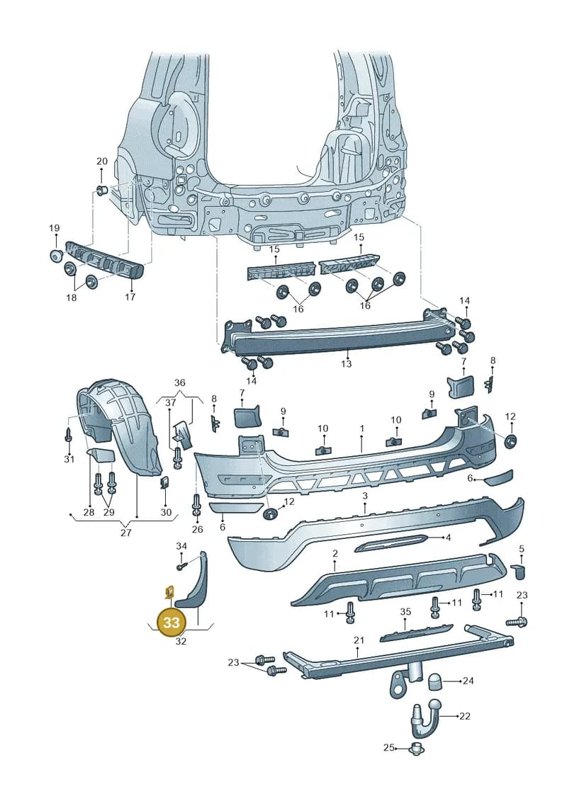 5L0821841 — Skoda Yeti (2013-2017) diagram 779807550, position 33