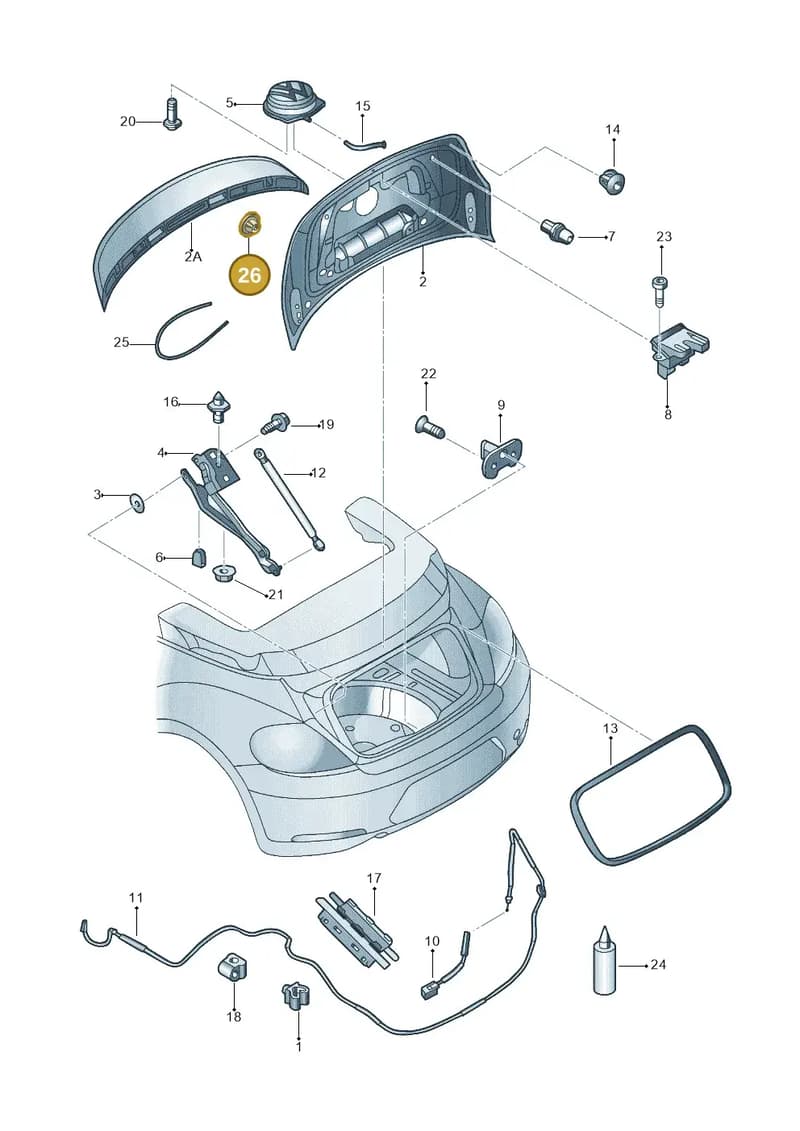 5L0945067 — Volkswagen Beetle Cabriolet (2016-2019) diagram 716827200, position 26