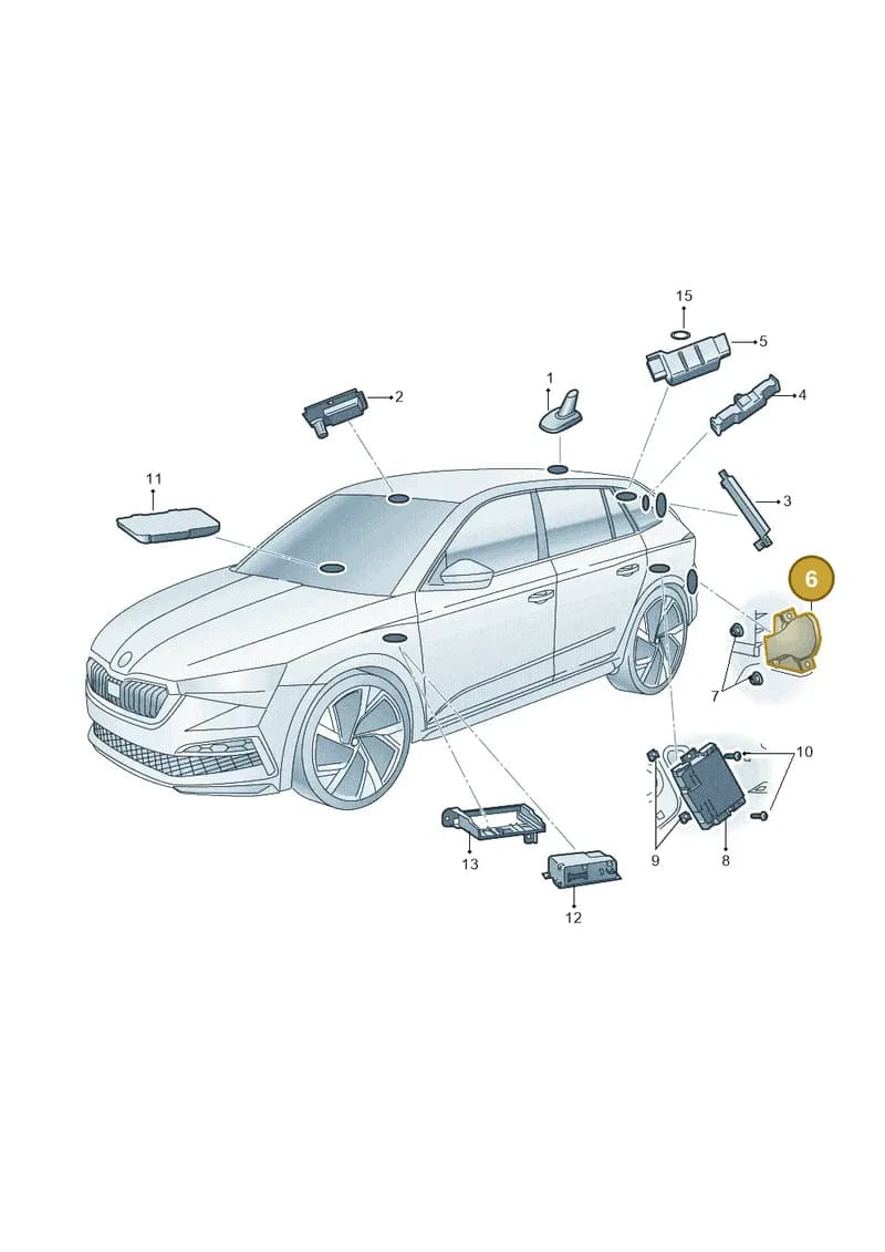 5LA035497A — Skoda Fabia (2021-2022) diagram 584035040, position 6
