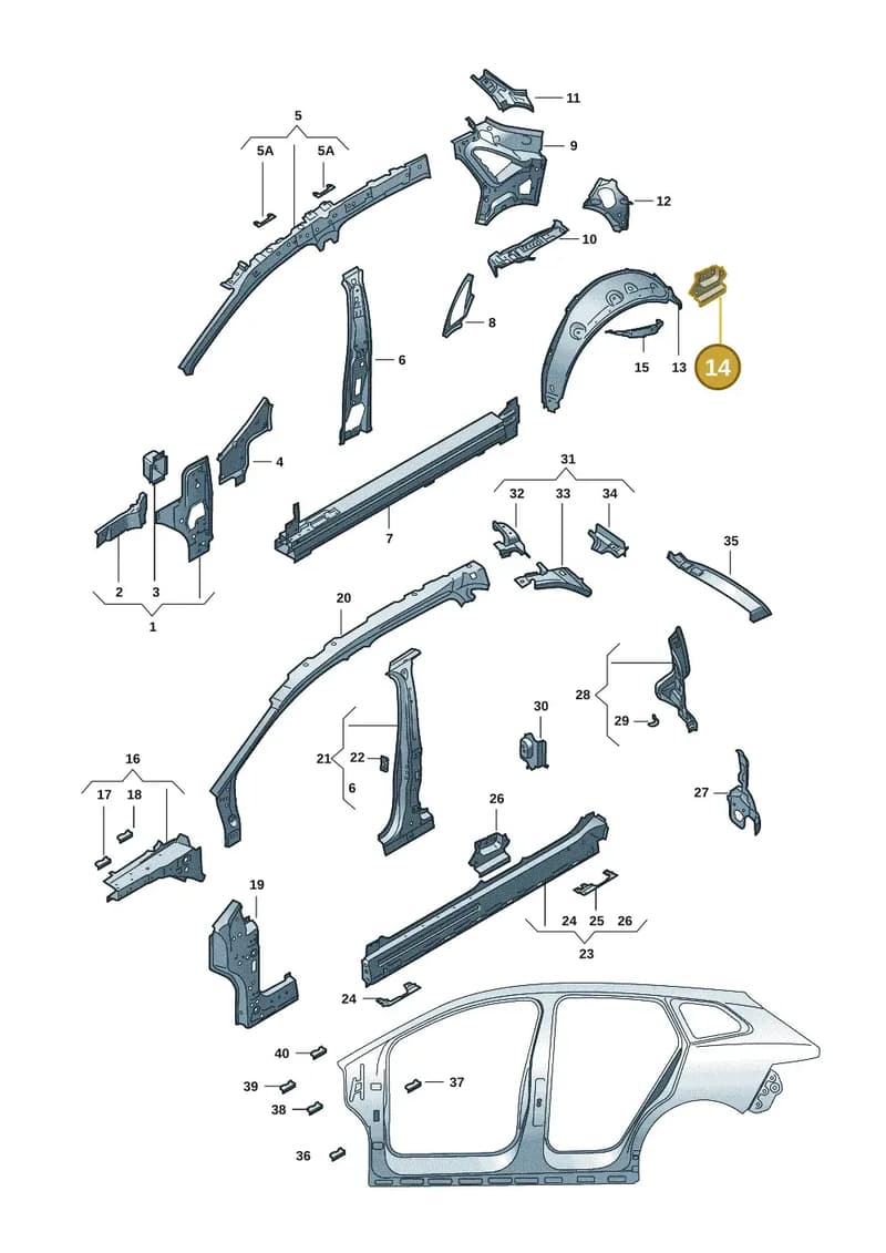 5LA813227 — Skoda Enyaq (2020-2021) diagram 50a809000, position 14