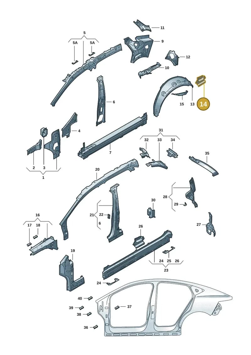 5LA813228 — Skoda Enyaq (2020-2021) diagram 50a809010, position 14