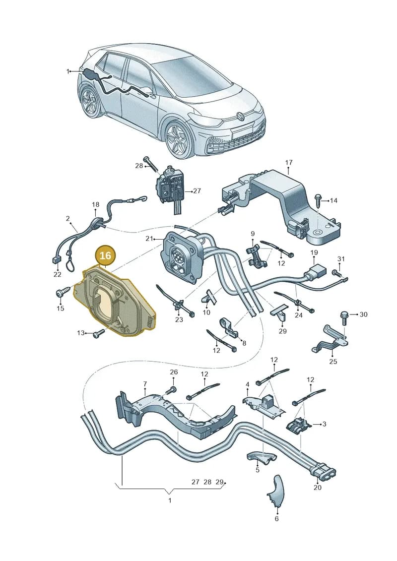 5LA907492A — Skoda Enyaq (2020-2021) diagram 10a970005, position 16