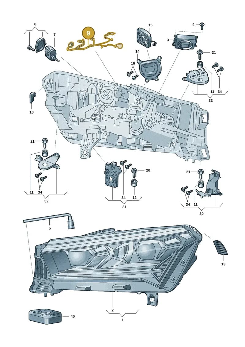 5LA941813A — Skoda Enyaq (2020-2021) diagram 50a941010, position 9