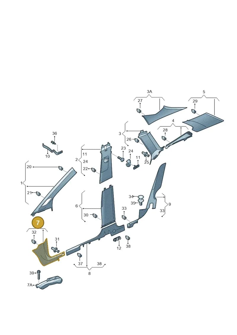 5LB8634834PK — Skoda Enyaq (2020-2021) diagram 50a867065, position 7