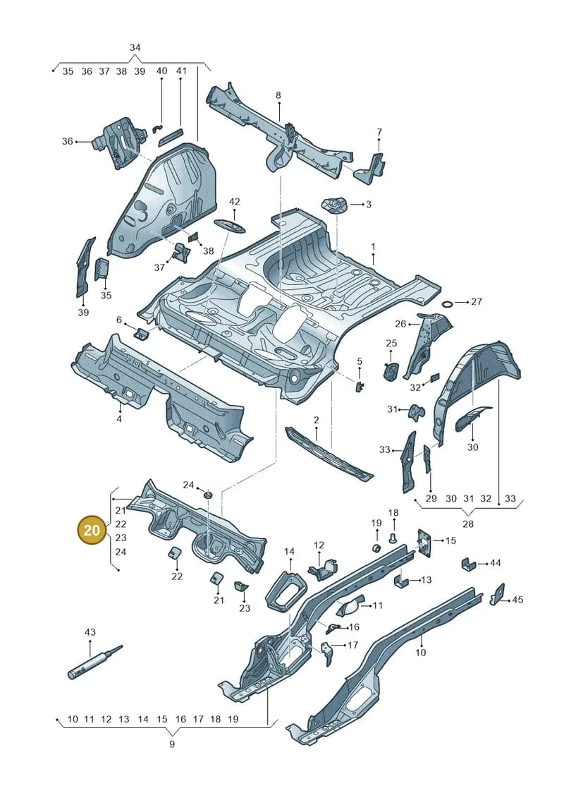 5Q0803531AF — Skoda Karoq (2017-2022) diagram 834803010, position 20