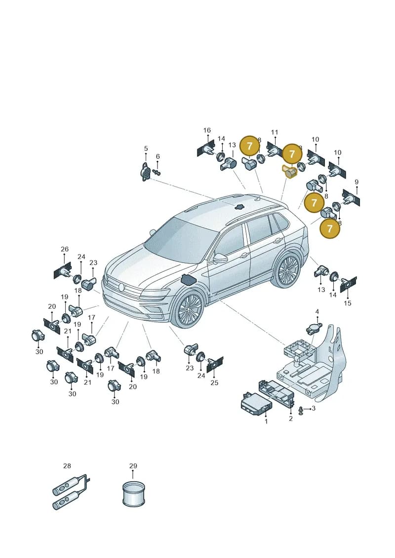 5Q0919275B9B9 — Skoda Kodiaq (2016-2024) diagram 804919051, position 7
