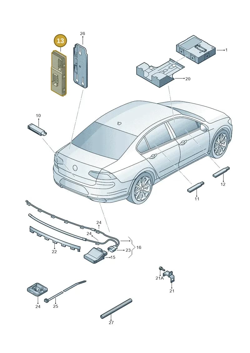 5Q0959107J — Skoda Superb Combi (2015-2024) diagram 851909000, position 13