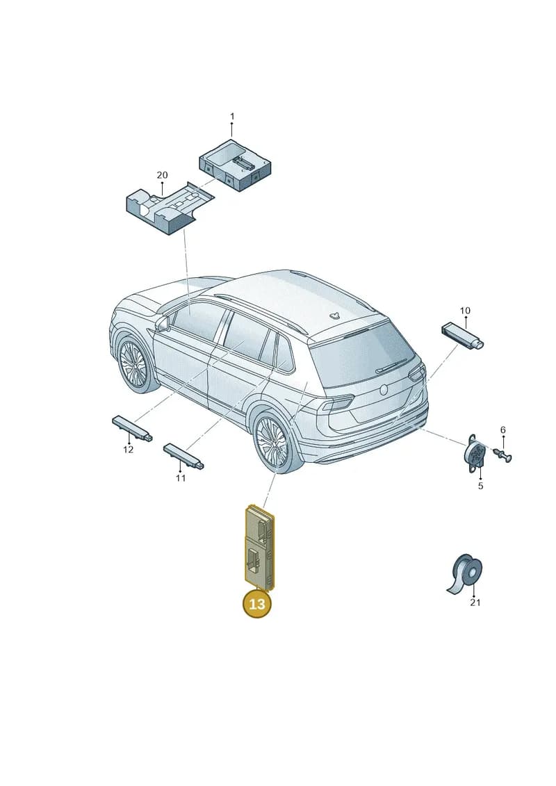 5Q0959107S — Skoda Kamiq (2019-) diagram 584909000, position 13