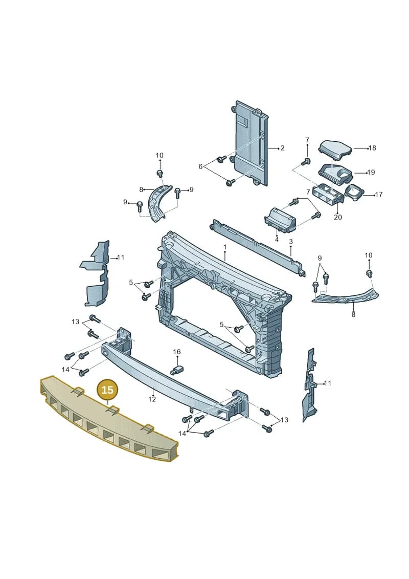 60U807248A — Skoda Rapid (2012-2022) diagram 740805000, position 15
