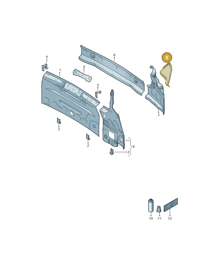 60U813394 — Skoda Rapid (2012-2022) diagram 740813015, position 8