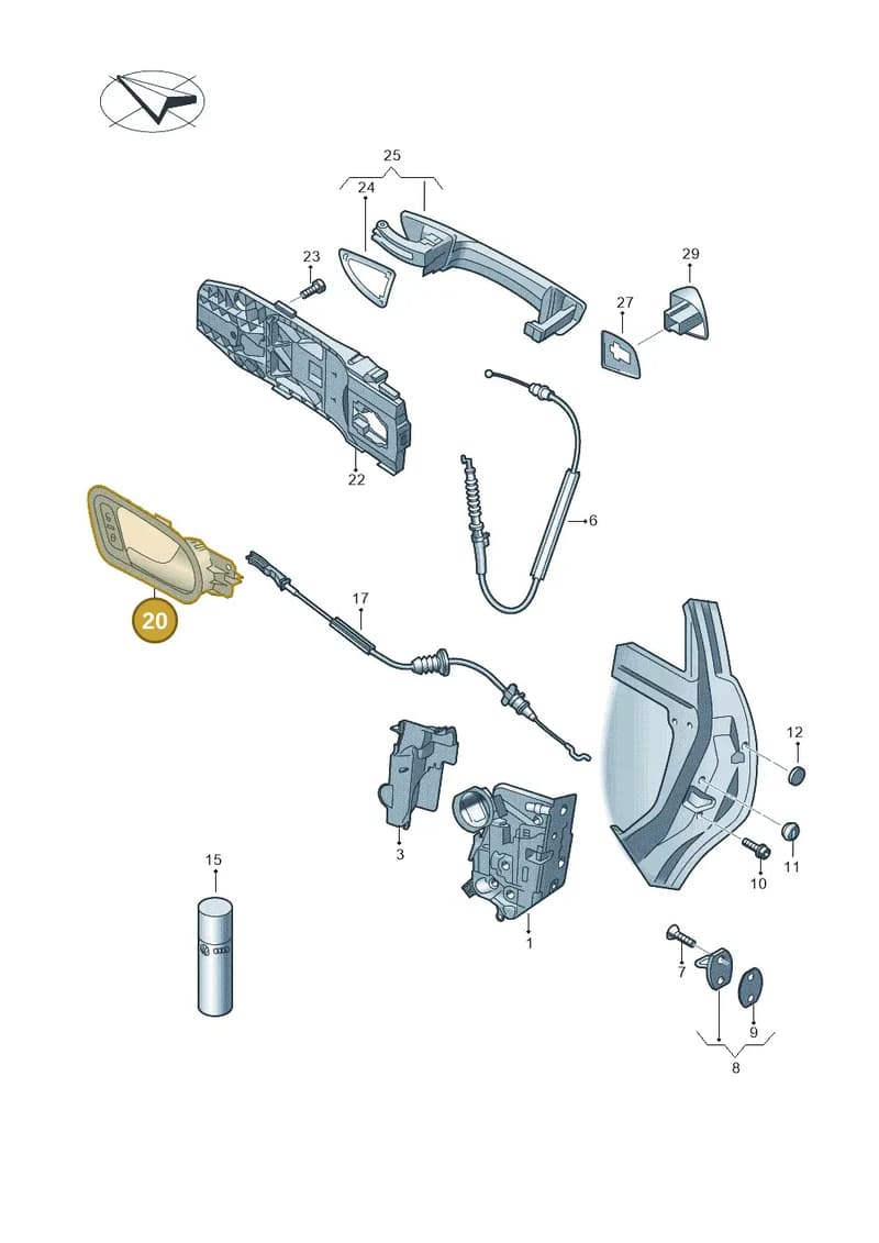 60U837221D2ZZ — Skoda Rapid (2012-2022) diagram 649839000, position 20