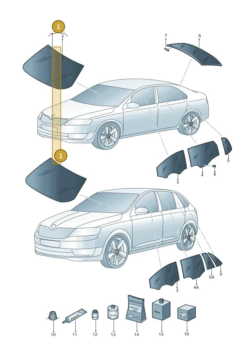 60U845011BNVB — Skoda Rapid (2012-2022) diagram 740845000, position 1