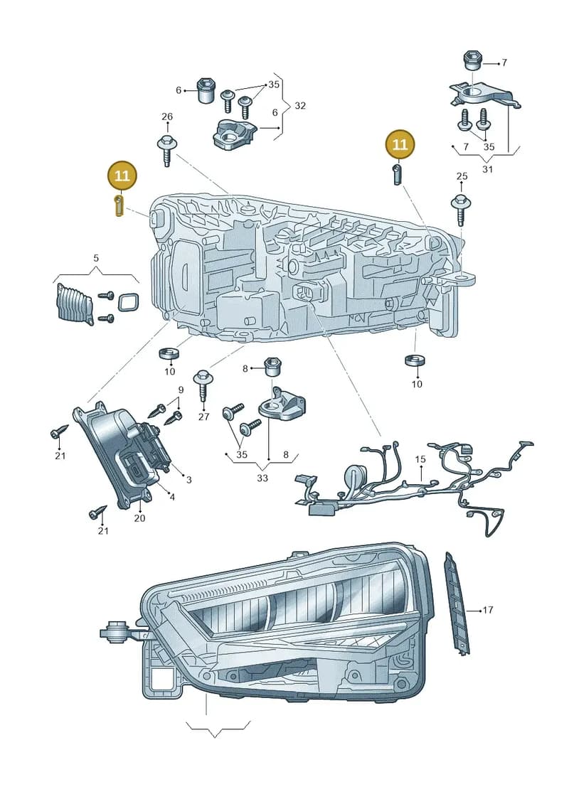 60U941131 — Skoda Kamiq (2019-2020) diagram 584941100, position 11