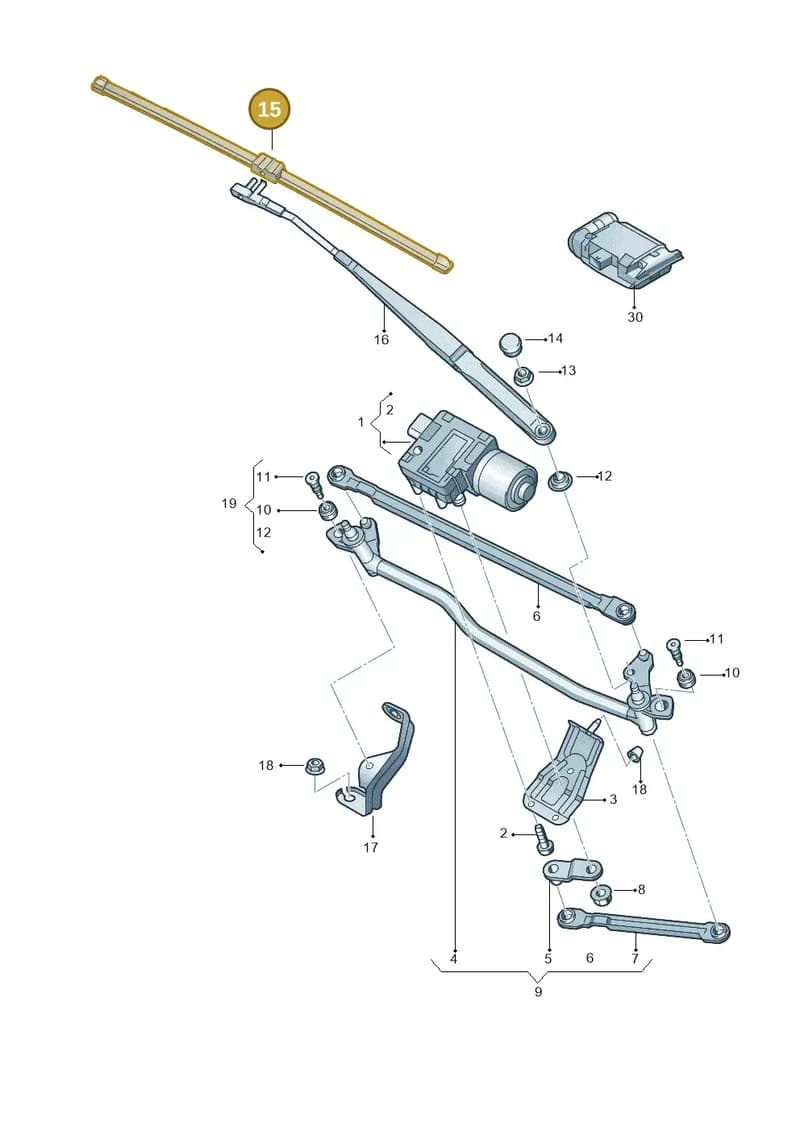 60U998001 — Skoda Rapid (2012-2022) diagram 419955000, position 15