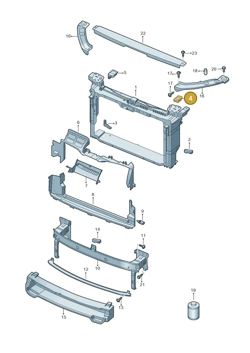 654121345A — Skoda Kamiq (2019-2020) diagram 584805010, position 4