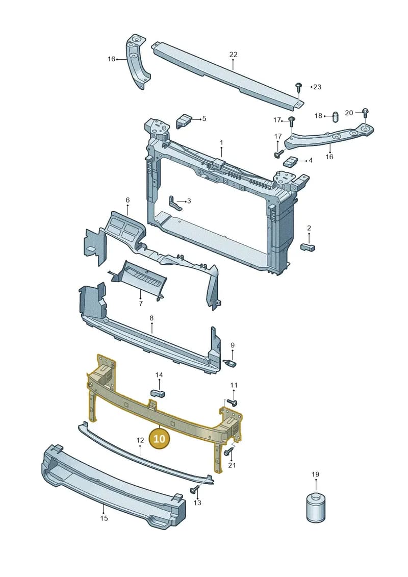 654807109G — Skoda Kamiq (2019-2020) diagram 584805010, position 10