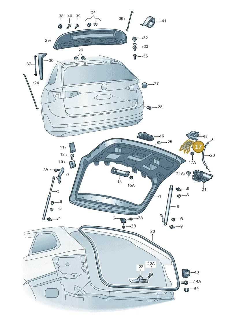 654827505 — Skoda Octavia (2019-2022) diagram 585827010, position 17