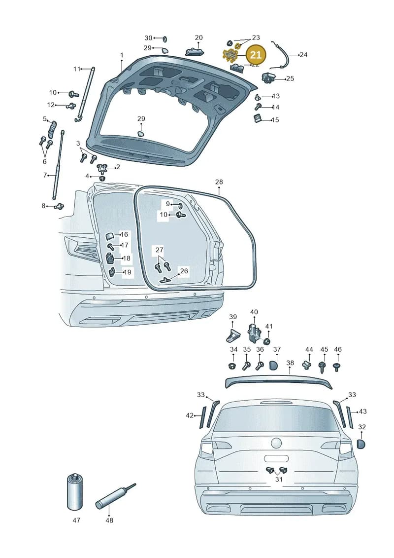 654827505 — Skoda Kamiq (2019-2020) diagram 584827000, position 21