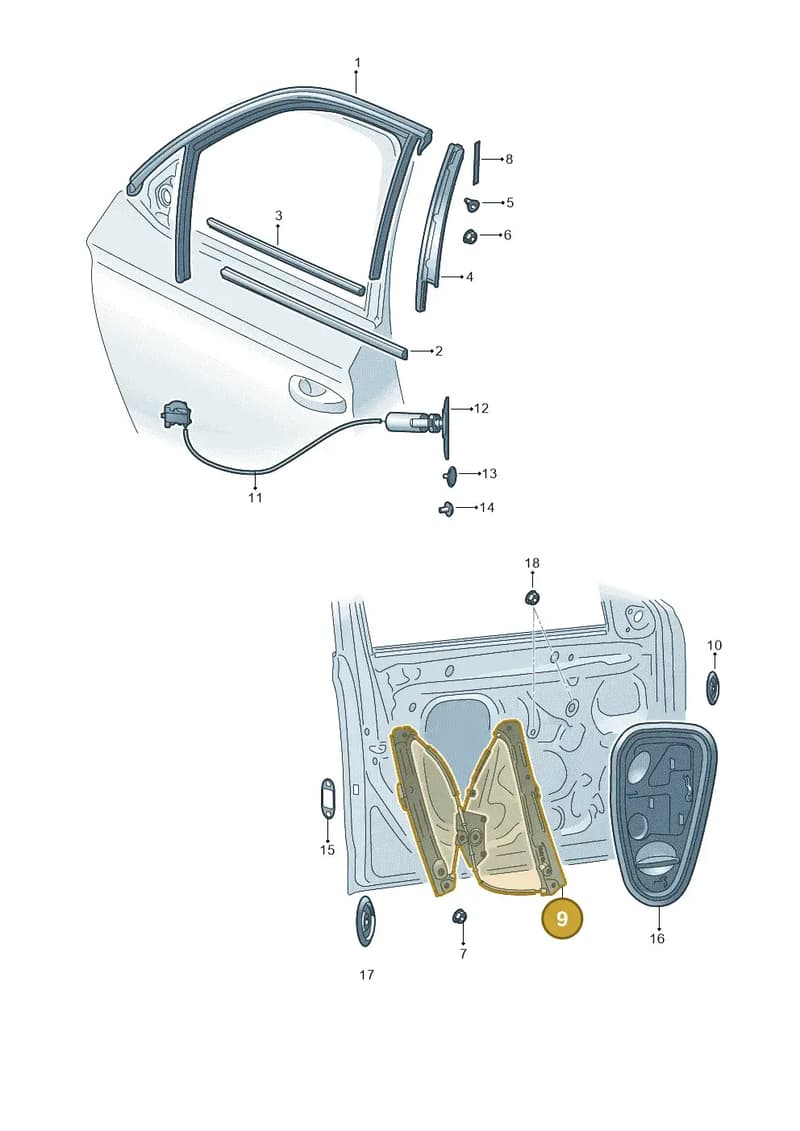 654837461A — Skoda Kamiq (2019-2020) diagram 584837060, position 9