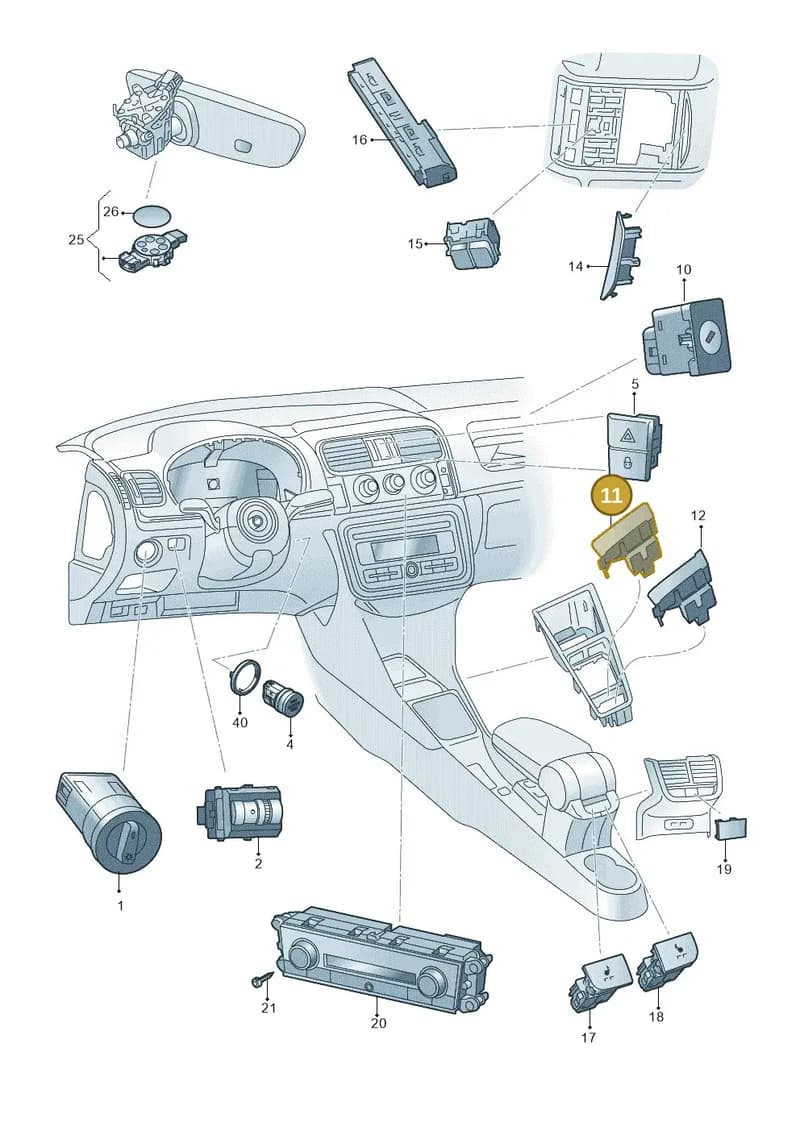 655927132AWHS — Skoda Kamiq (2019-2020) diagram 584941050, position 11
