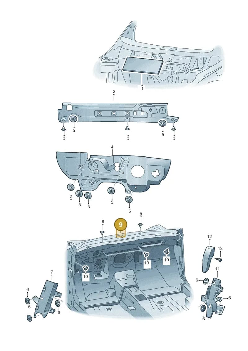 656863934A — Skoda Kamiq (2019-2020) diagram 584863020, position 9