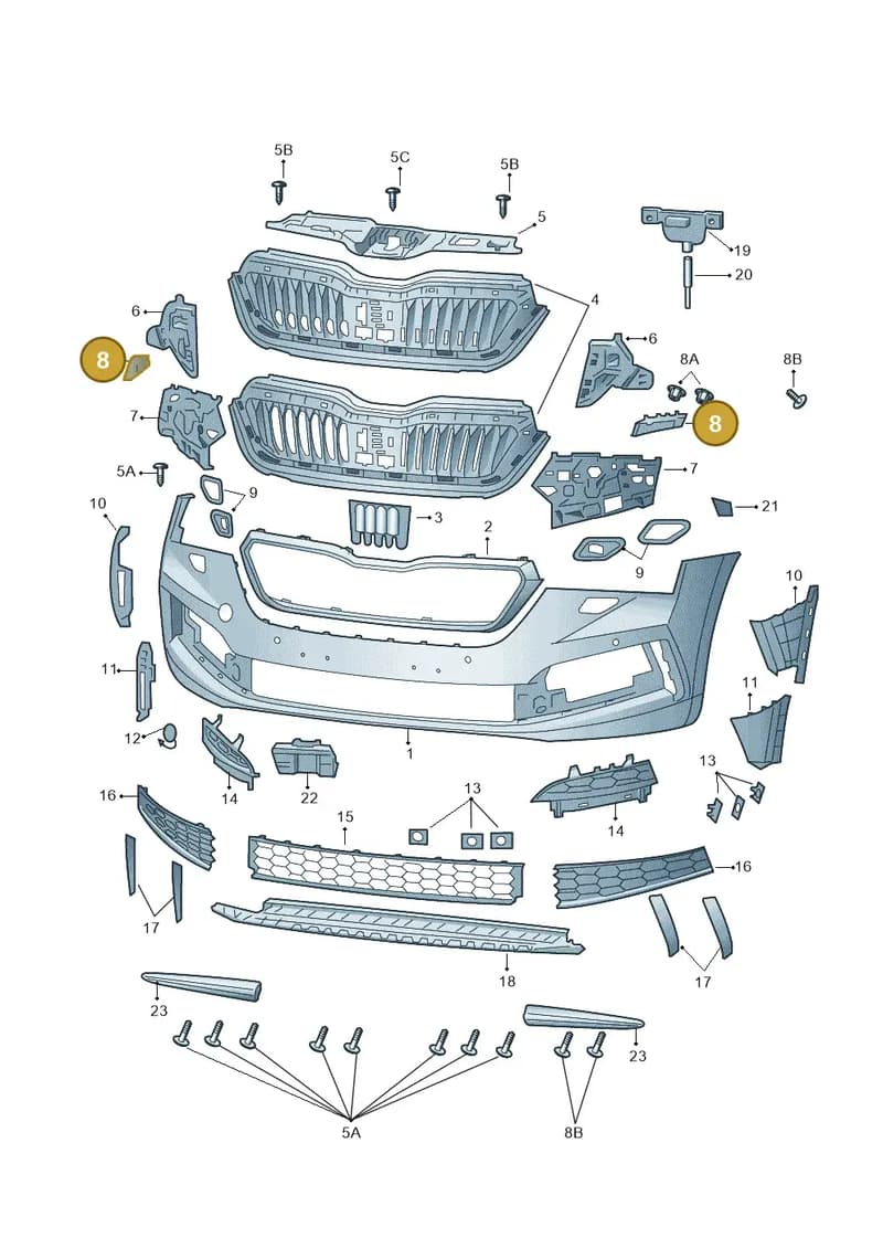 657807184A — Skoda Kamiq (2019-2020) diagram 584807000, position 8