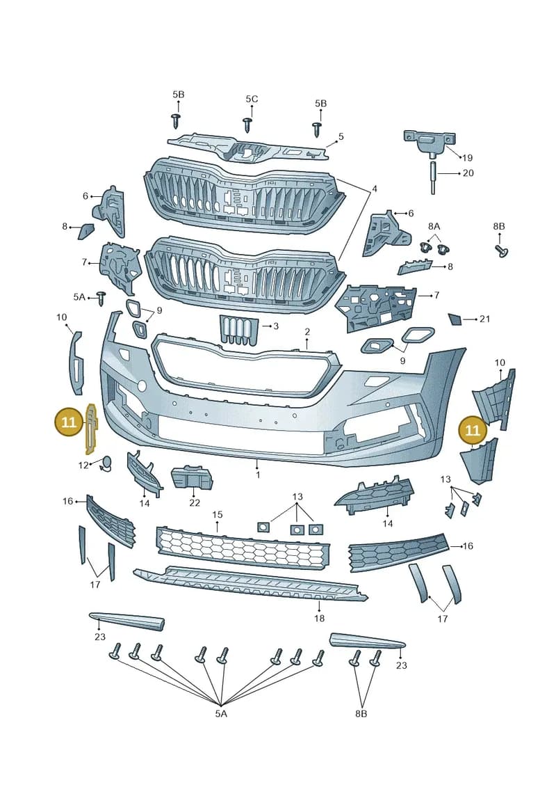 657807923A — Skoda Kamiq (2019-2020) diagram 584807000, position 11
