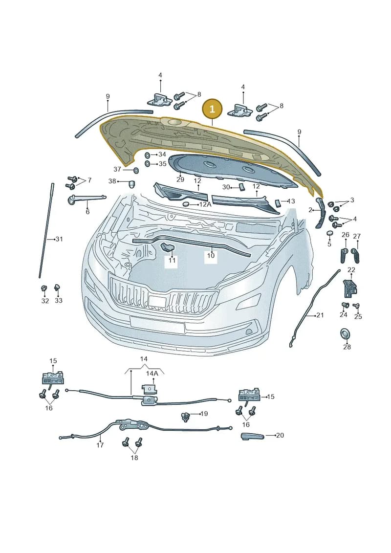 657823031A — Skoda Kamiq (2019-2020) diagram 584823000, position 1