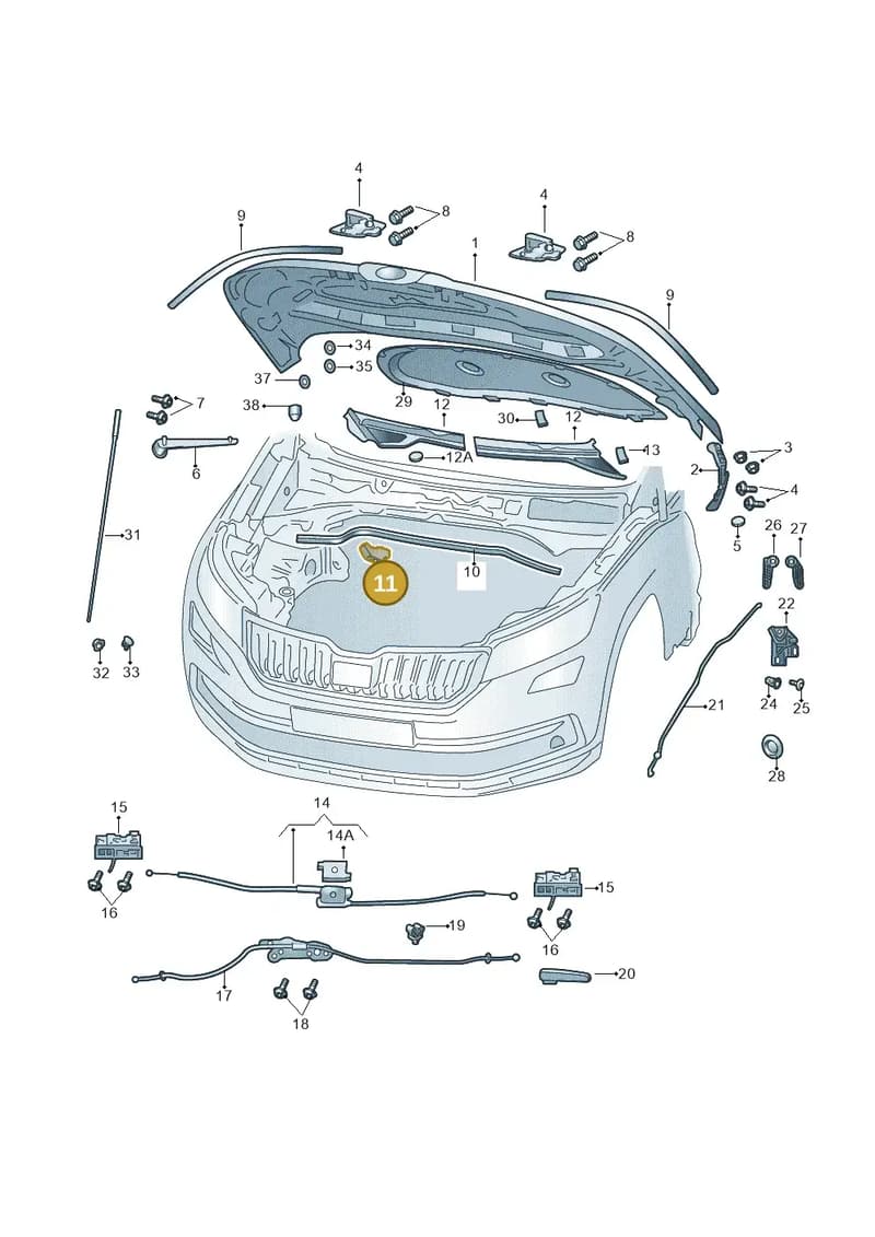 657823713 — Skoda Kamiq (2019-2020) diagram 584823000, position 11
