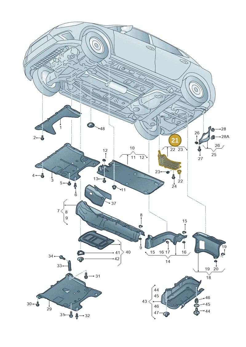 657825205 — Skoda Kamiq (2019-2020) diagram 584825000, position 21