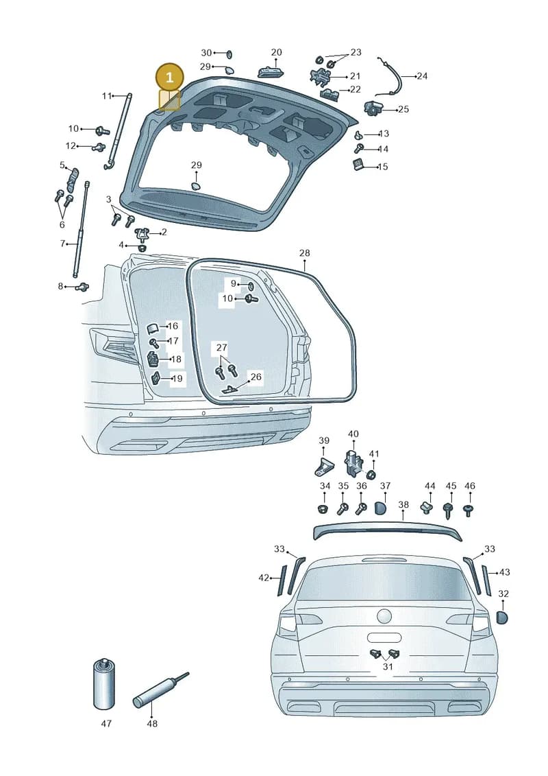 657827023C — Skoda Kamiq (2019-2020) diagram 584827000, position 1