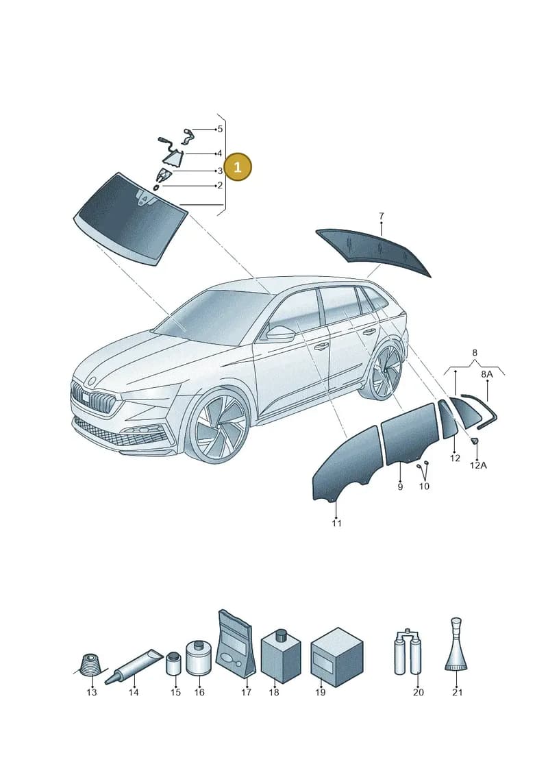 657845011JNVB — Skoda Kamiq (2019-2020) diagram 584845000, position 1