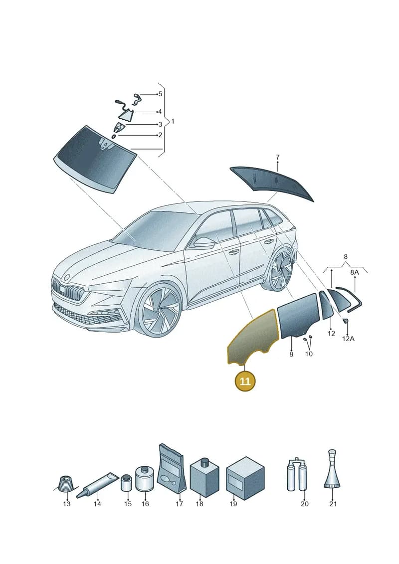 657845202 — Skoda Kamiq (2019-2020) diagram 584845000, position 11