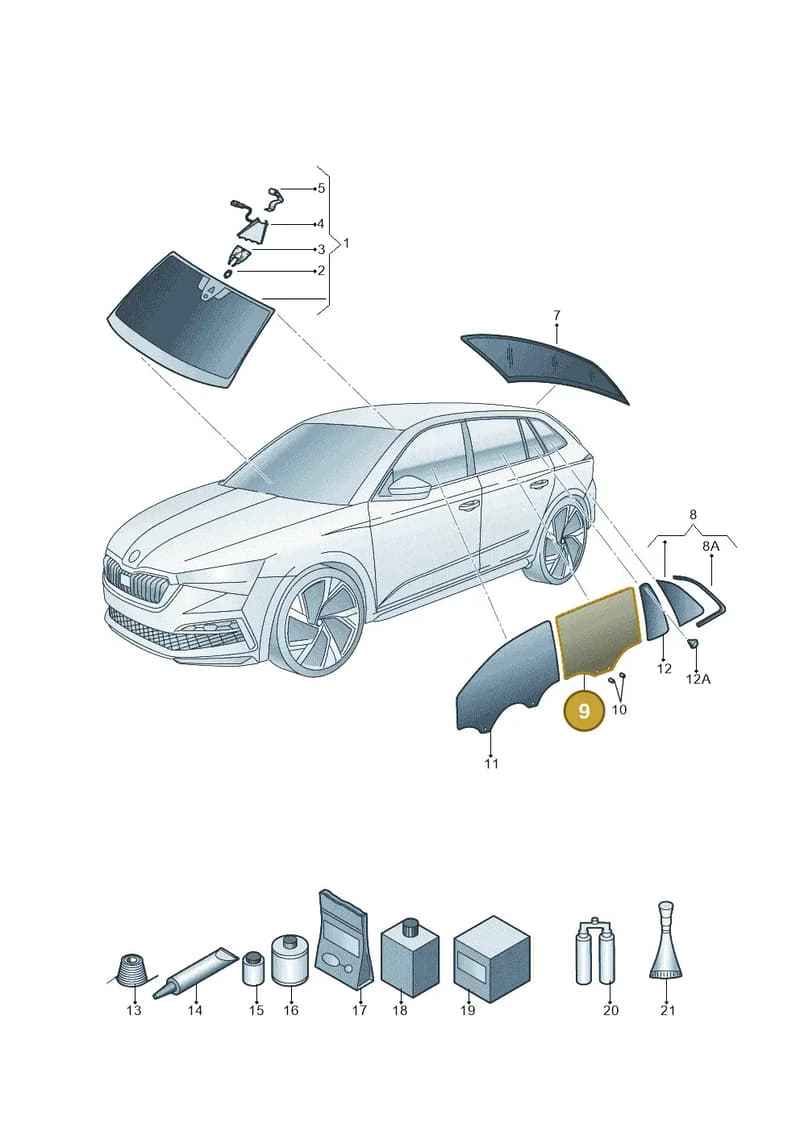 657845205A — Skoda Kamiq (2019-2020) diagram 584845000, position 9