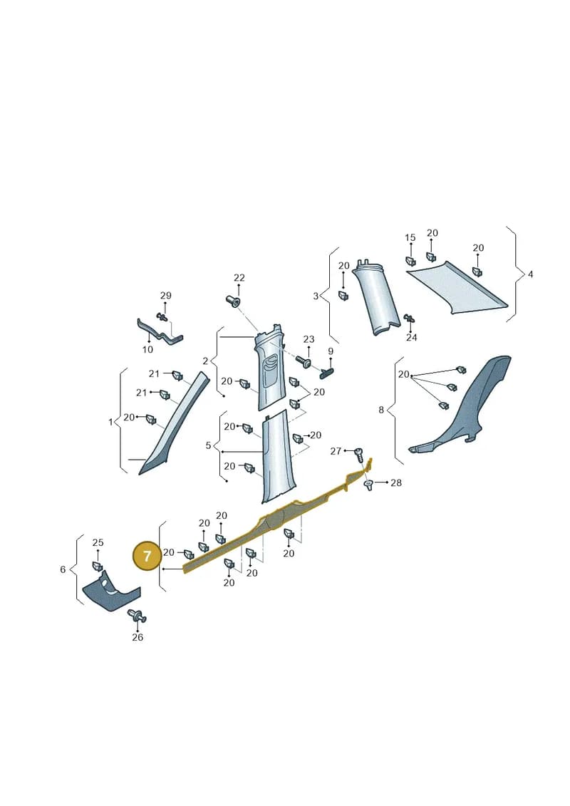 6578533709B9 — Skoda Kamiq (2019-2020) diagram 584867065, position 7