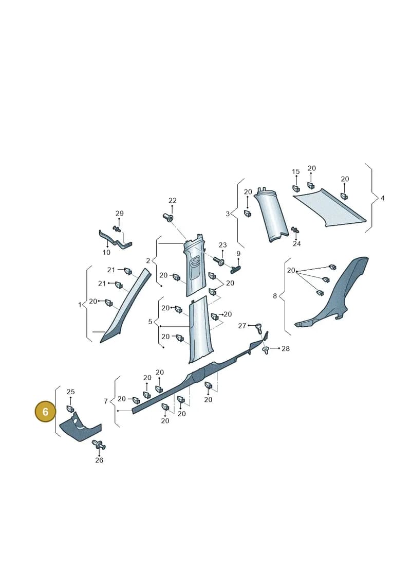 6578634849B9 — Skoda Kamiq (2019-2020) diagram 584867065, position 6