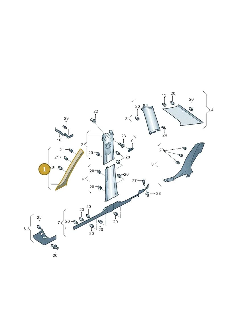 657867234DY20 — Skoda Kamiq (2019-2020) diagram 584867065, position 1