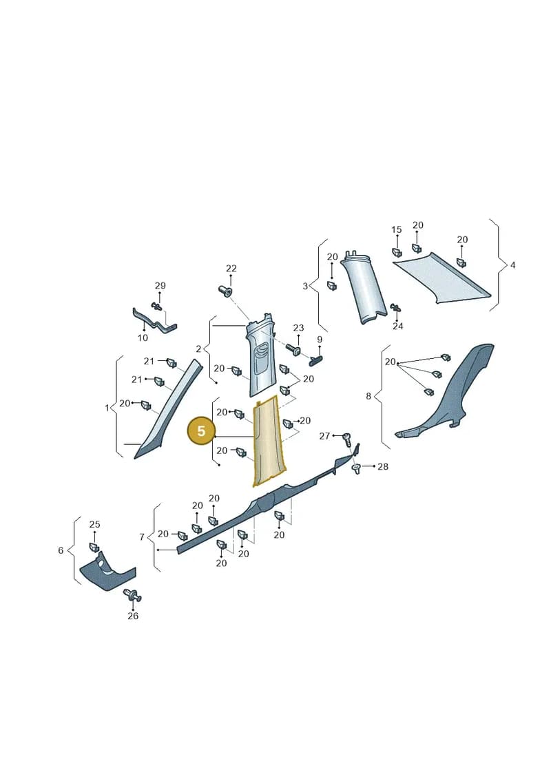 657867281C9B9 — Skoda Kamiq (2019-2020) diagram 584867065, position 5